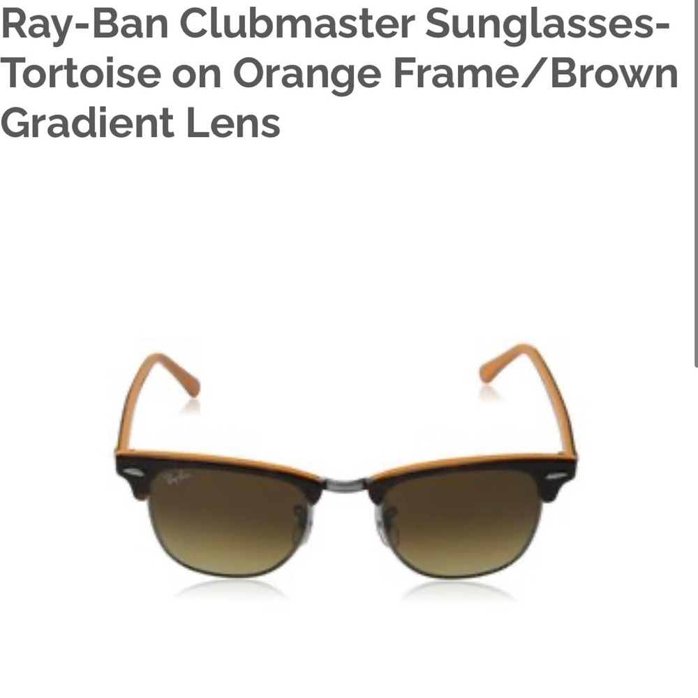 RayBan Clubmaster Sunglasses-Tortoise/Orange Frame